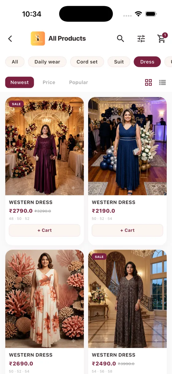 App category listing